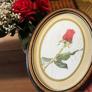 ✨Beautiful Vintage 1950s Hand Painted Oval Frame